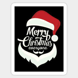 Merry Christmas Everyone Santa Text Face Sticker